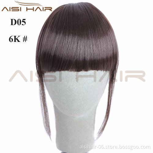 Aisi Hair Heat Resistant Synthetic Fiber Hair Clip In Extension Bang For Women Fashion Clip In Hairpieces for Women
